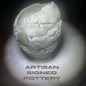 COIL POTTERY ARTISAN HAND~CRAFTED GALLERY INPIRED VASE VTG SIGNED BY ARTIST